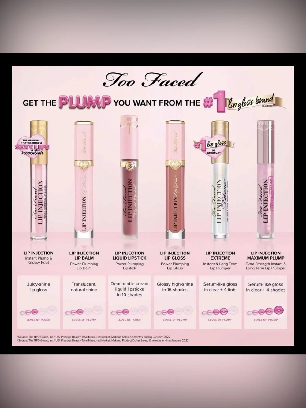 Too Faced Lip Injection Maximum Plump Clear Lip Plumper FULL SIZE New In Box